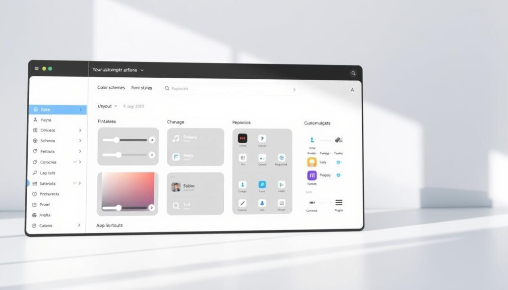 user interface customisation options